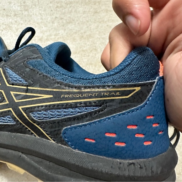Asics Frequent Trail Men's US 10 Blue Hiking Shoe Sneaker 1011A034 - Picture 4 of 10